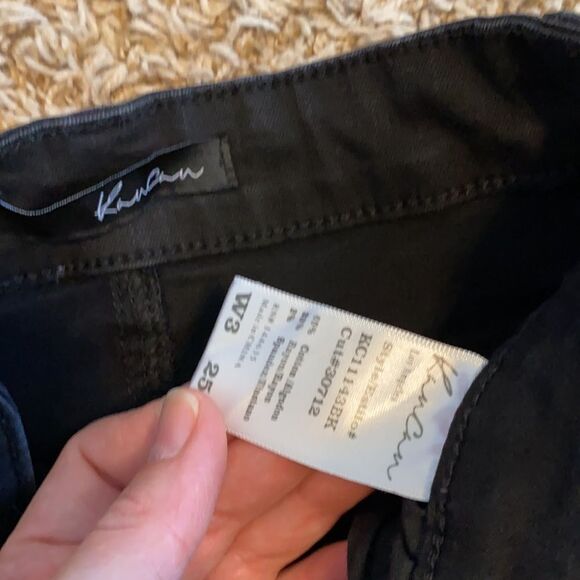 KanCan Black Distressed High Rise Shorts Size 25 - Picture 12 of 13